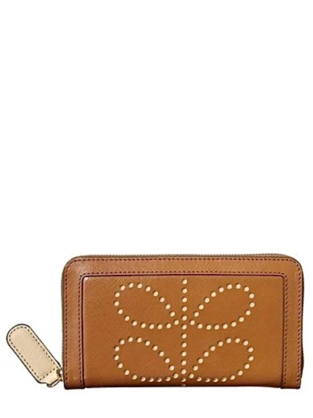 Orla Kiely Stem Punched Wallet in Brown